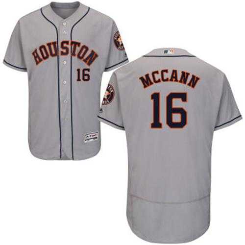 Houston Astros #16 Brian McCann Grey Flexbase Authentic Collection Stitched MLB Jersey