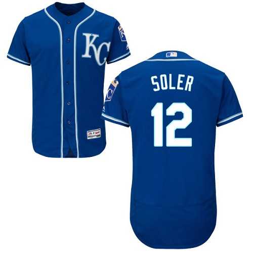 Kansas City Royals #12 Jorge Soler Royal Blue Flexbase Authentic Collection Stitched MLB Jersey