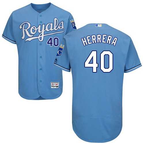 Kansas City Royals #40 Kelvin Herrera Light Blue Flexbase Authentic Collection Stitched MLB Jersey
