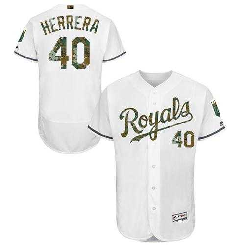 Kansas City Royals #40 Kelvin Herrera White Flexbase Authentic Collection Memorial Day Stitched MLB Jersey