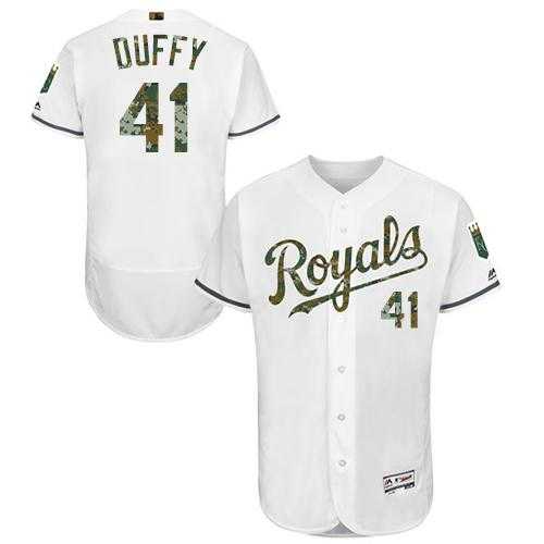 Kansas City Royals #41 Danny Duffy White Flexbase Authentic Collection Memorial Day Stitched MLB Jersey