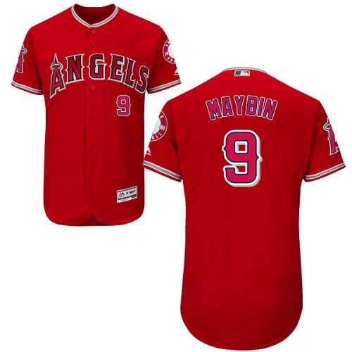 Los Angeles Angels Of Anaheim #9 Cameron Maybin Red Flexbase Authentic Collection Stitched MLB Jersey