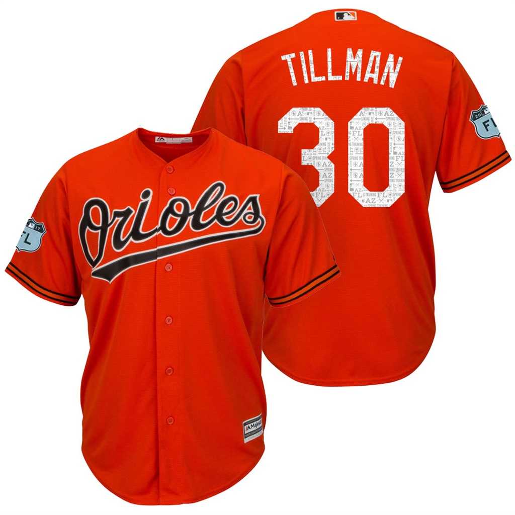 Men's Baltimore Orioles #30 Chris Tillman 2017 Spring Training Cool Base Stitched MLB Jersey