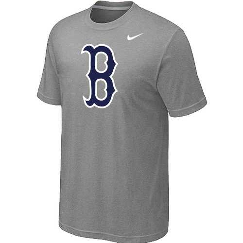 Men's Boston Red Sox Fresh Logo Gray T-Shirt