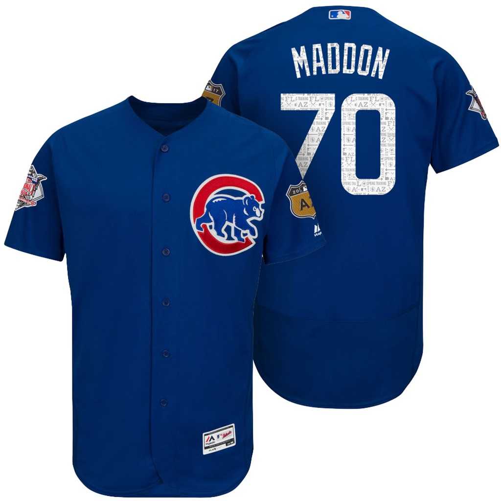 Men's Chicago Cubs #70 Joe Maddon 2017 Spring Training Flex Base Authentic Collection Stitched Baseball Jersey