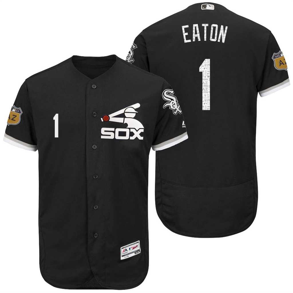 Men's Chicago White Sox #1 Adam Eaton 2017 Spring Training Cool Base Stitched MLB Jersey