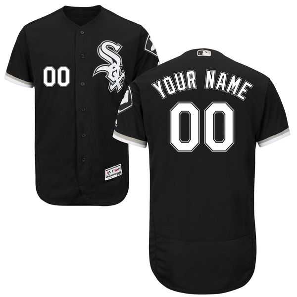 Men's Chicago White Sox Majestic Alternate Black Flex Base Authentic Collection Custom Jersey