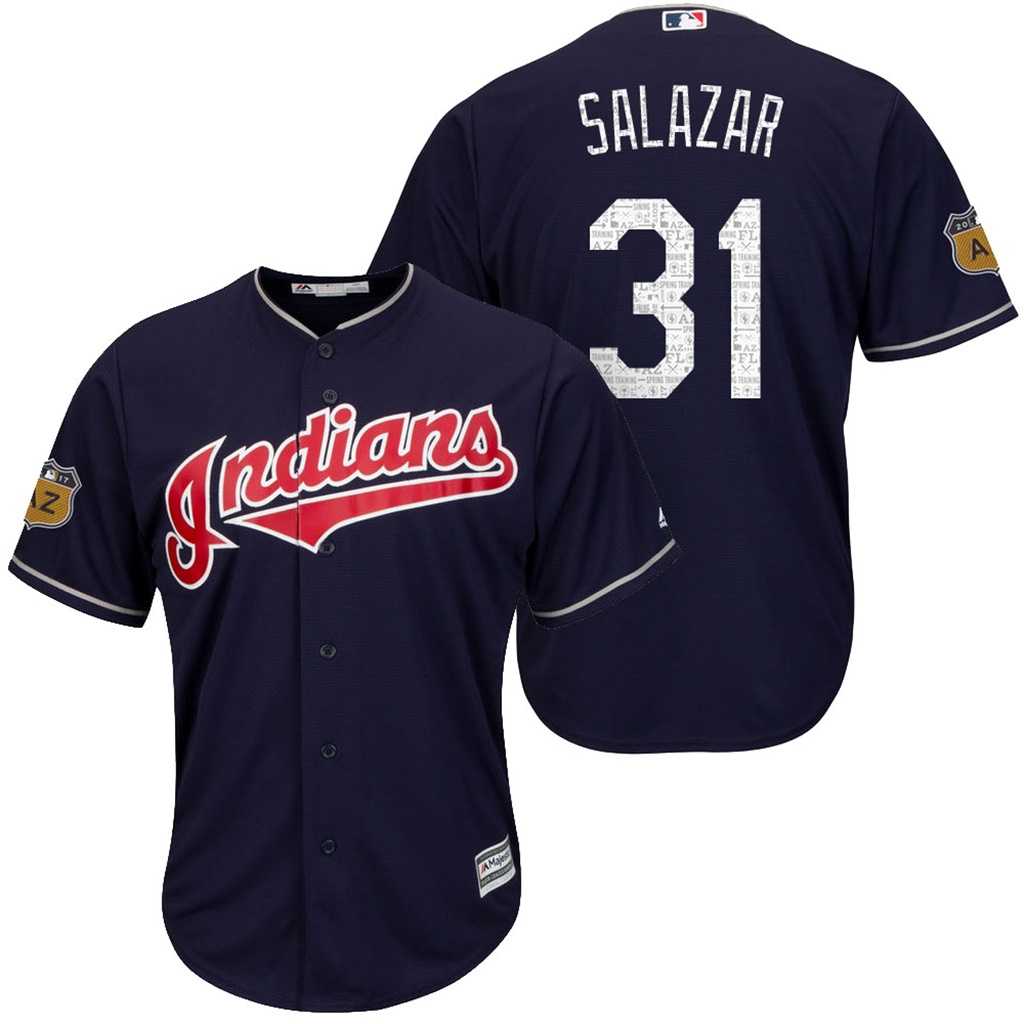 Men's Cleveland Indians #31 Danny Salazar 2017 Spring Training Cool Base Stitched MLB Jersey