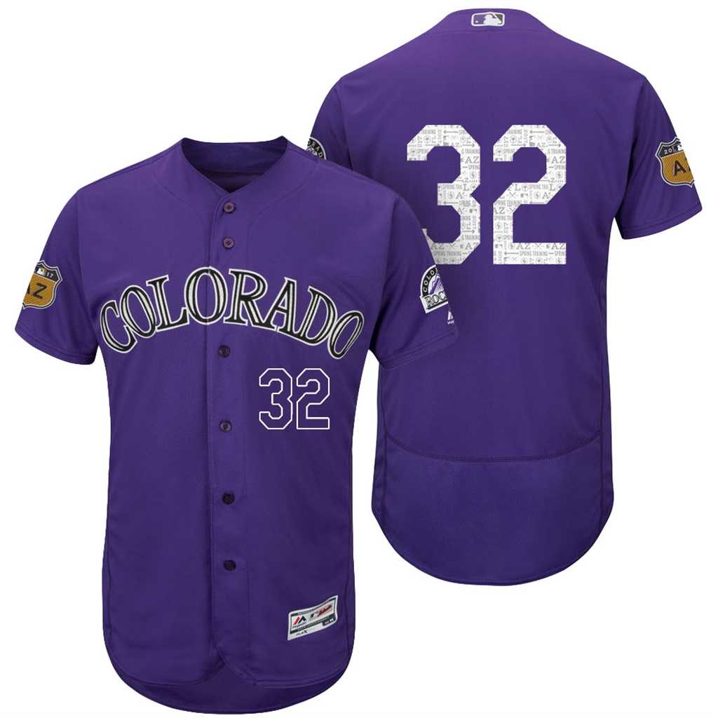 Men's Colorado Rockies #32 Tyler Chatwood 2017 Spring Training Flex Base Authentic Collection Stitched Baseball Jersey