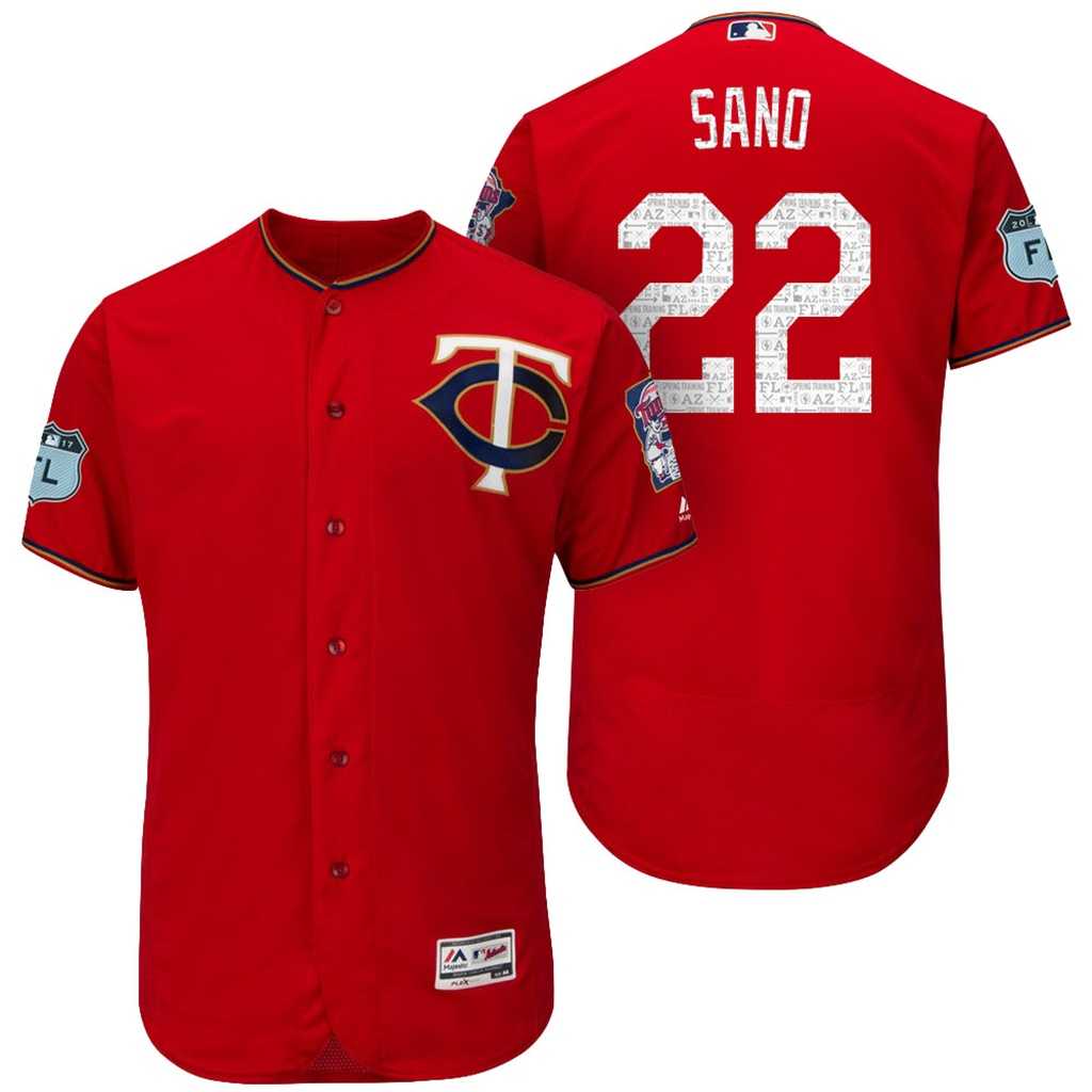 Men's Minnesota Twins #22 Miguel Sano 2017 Spring Training Flex Base Authentic Collection Stitched Baseball Jersey
