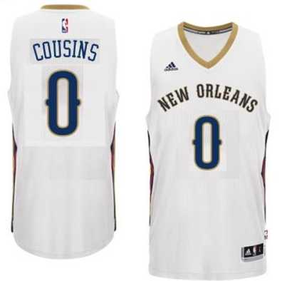 Men's New Orleans Pelicans #0 DeMarcus Cousins adidas White Player Swingman Jersey