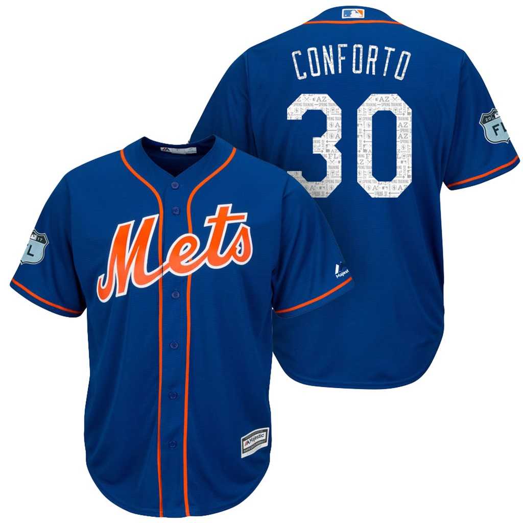 Men's New York Mets #30 Michael Conforto 2017 Spring Training Cool Base Stitched MLB Jersey