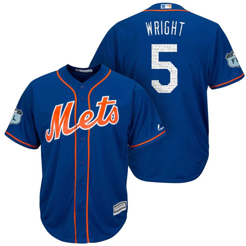 Men's New York Mets #5 David Wright 2017 Spring Training Cool Base Stitched MLB Jersey
