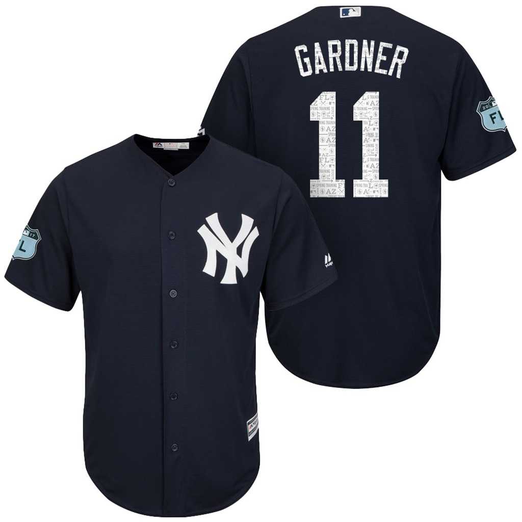 Men's New York Yankees #11 Brett Gardner 2017 Spring Training Cool Base Stitched MLB Jersey