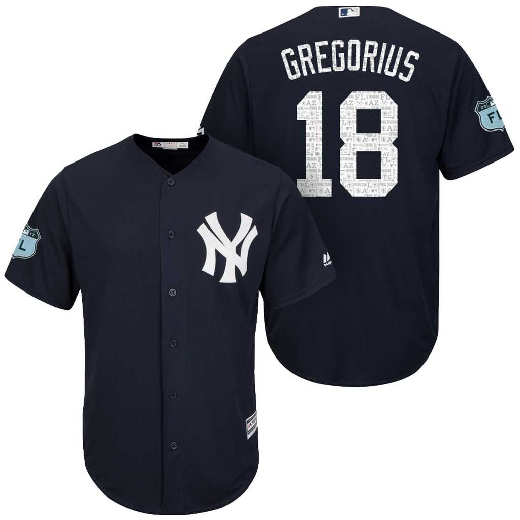Men's New York Yankees #18 Didi Gregorius 2017 Spring Training Cool Base Stitched MLB Jersey