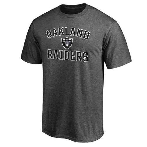 Men's Oakland Raiders Pro Line Gray Victory Arch T-Shirt