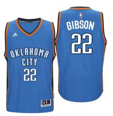Men's Oklahoma City Thunder #22 Taj Gibson adidas Light Blue Player Swingman Jersey