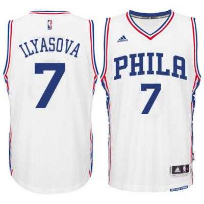 Men's Philadelphia 76ers #7 Ersan Ilyasova adidas White Swingman Home Jersey
