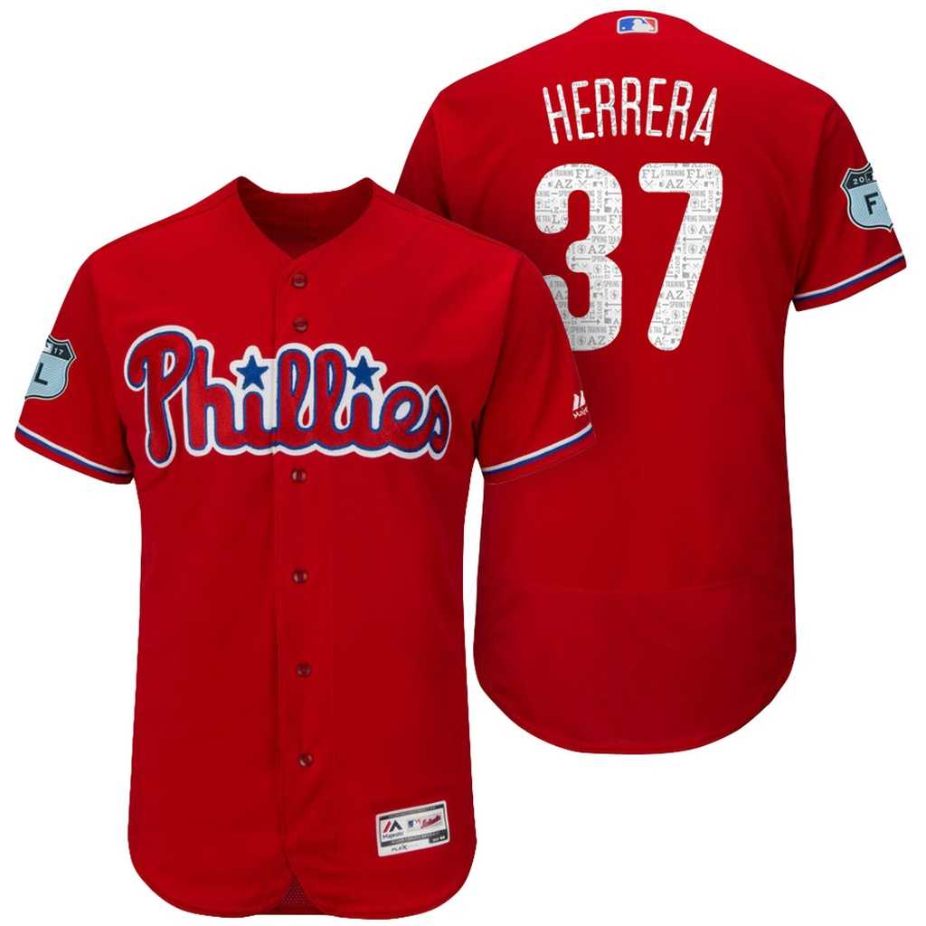 Men's Philadelphia Phillies #37 Odubel Herrera 2017 Spring Training Flex Base Authentic Collection Stitched Baseball Jersey