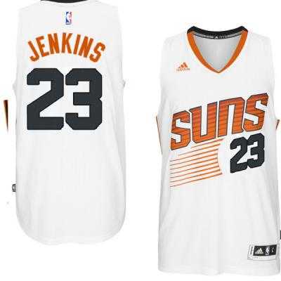 Men's Phoenix Suns #23 John Jenkins adidas White Swingman Home Jersey