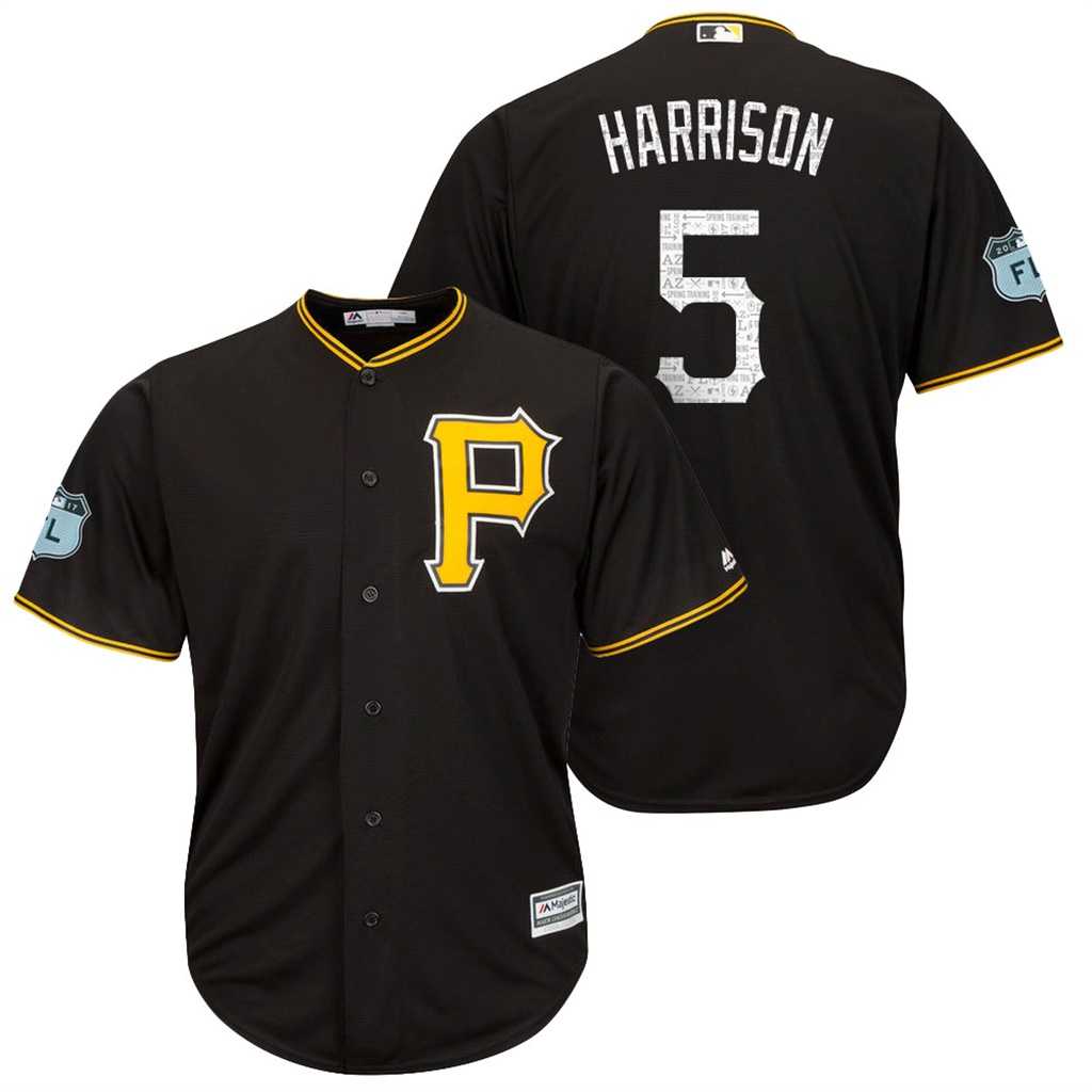 Men's Pittsburgh Pirates #5 Josh Harrison 2017 Spring Training Cool Base Stitched MLB Jersey