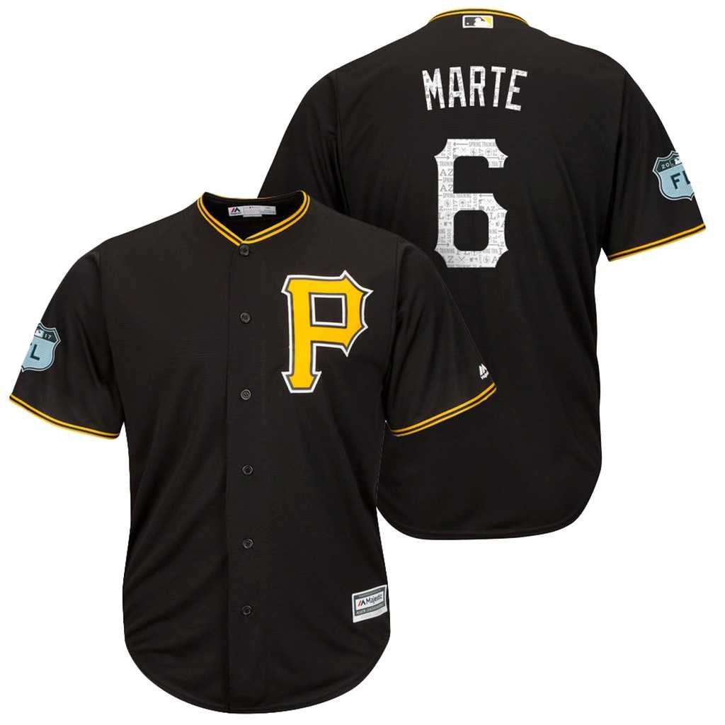 Men's Pittsburgh Pirates #6 Starling Marte 2017 Spring Training Cool Base Stitched MLB Jersey
