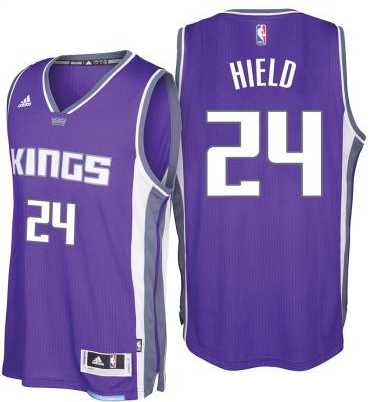 Men's Sacramento Kings #24 Buddy Hield adidas Purple Swingman Road Jersey