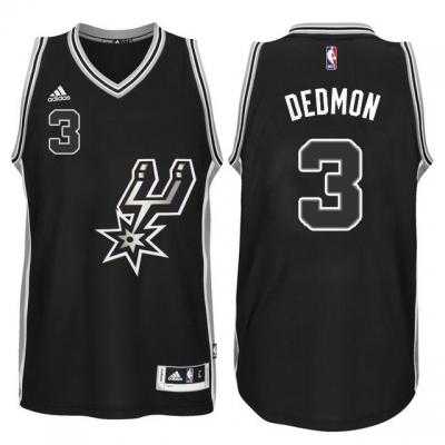 Men's San Antonio Spurs #3 Dewayne Dedmon adidas Black Signature Spur Swingma Jersey