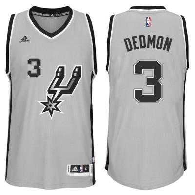 Men's San Antonio Spurs #3 Dewayne Dedmon adidas Gray Player Swingma Jersey