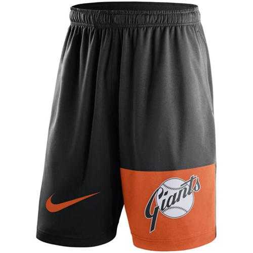 Men's San Francisco Giants Nike Black Cooperstown Collection Dry Fly Shorts