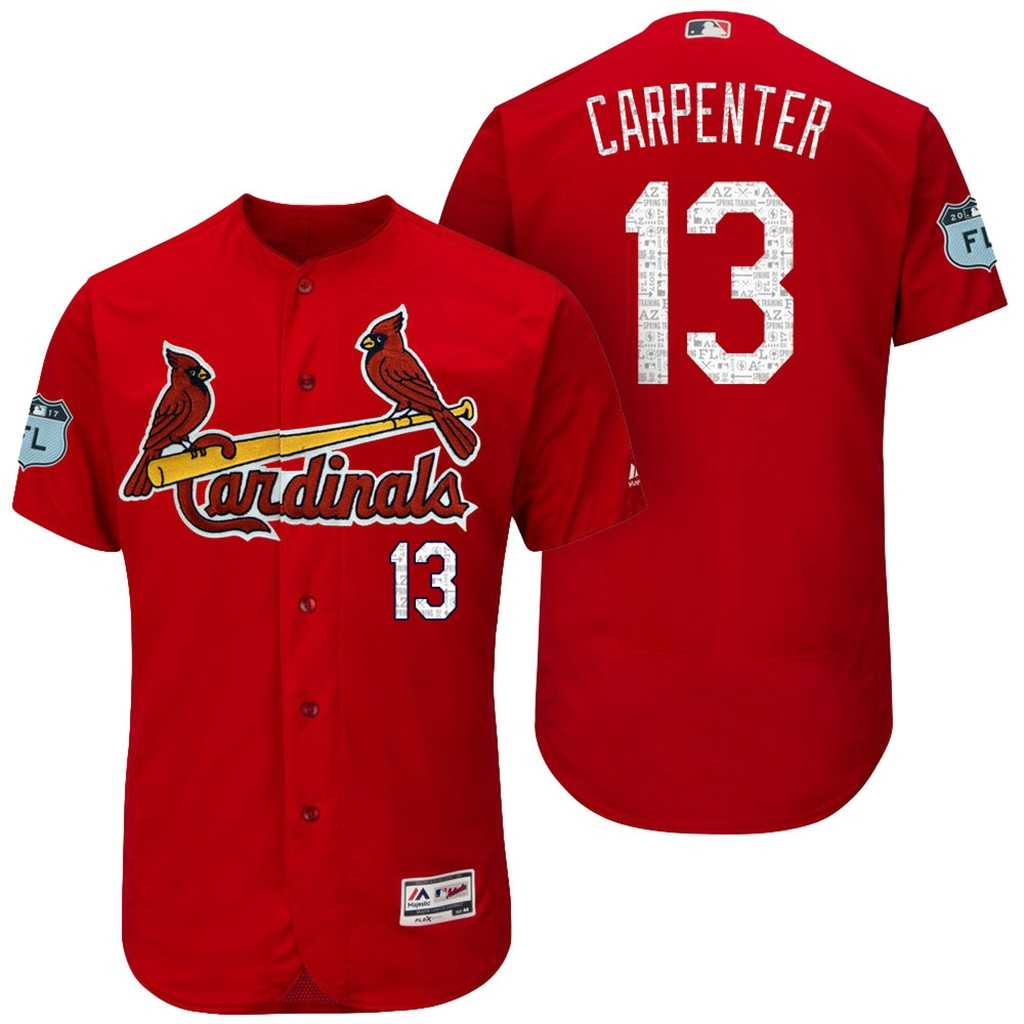 Men's St.Louis Cardinals #13 Matt Carpenter 2017 Spring Training Flex Base Authentic Collection Stitched Baseball Jersey