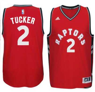 Men's Toronto Raptors #2 P. J. Tucker adidas Red Player Swingman Road Jersey
