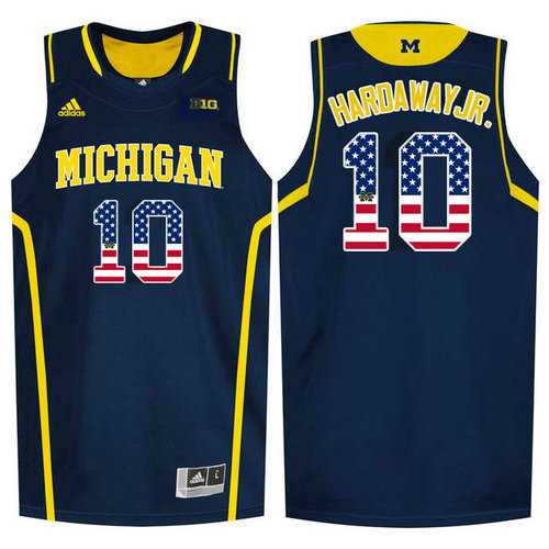 Michigan Wolverines #10 Tim Hardaway Jr. Navy College Basketball Jersey