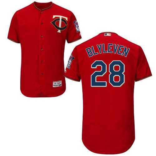 Minnesota Twins #28 Bert Blyleven Red Flexbase Authentic Collection Stitched MLB Jersey