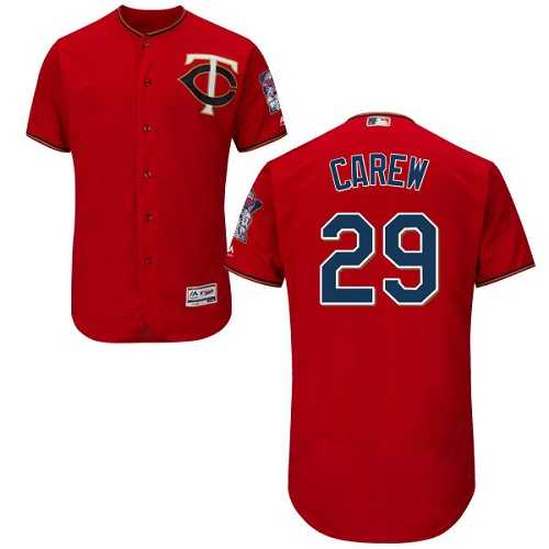 Minnesota Twins #29 Rod Carew Red Flexbase Authentic Collection Stitched MLB Jersey