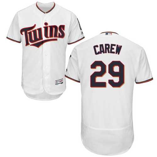 Minnesota Twins #29 Rod Carew White Flexbase Authentic Collection Stitched MLB Jersey