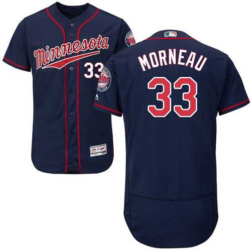 Minnesota Twins #33 Justin Morneau Navy Blue Flexbase Authentic Collection Stitched MLB Jersey