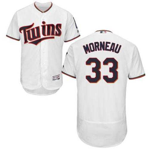 Minnesota Twins #33 Justin Morneau White Flexbase Authentic Collection Stitched MLB Jersey