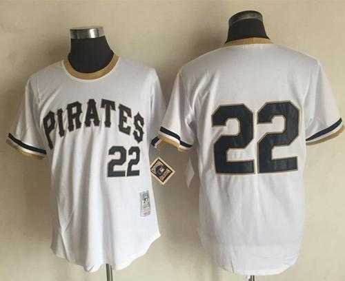 Mitchell And Ness 1971 Pittsburgh Pirates #22 Andrew McCutchen White Throwback Stitched MLB Jersey