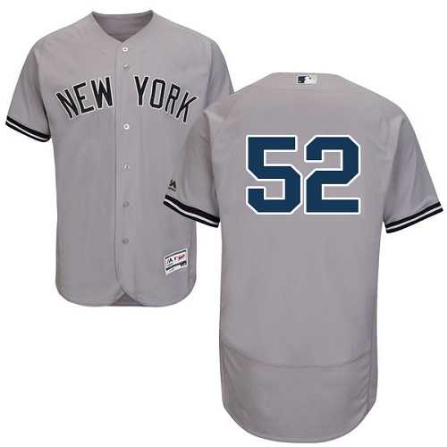 New York Yankees #52 C.C. Sabathia Grey Flexbase Authentic Collection Stitched MLB Jersey