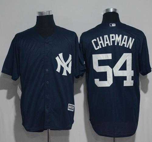 New York Yankees #54 Aroldis Chapman Navy Blue New Cool Base Stitched MLB Jersey