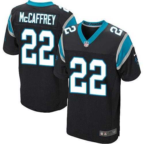 Nike Carolina Panthers #22 Christian McCaffrey Black Team Color Men's Stitched NFL Elite Jersey