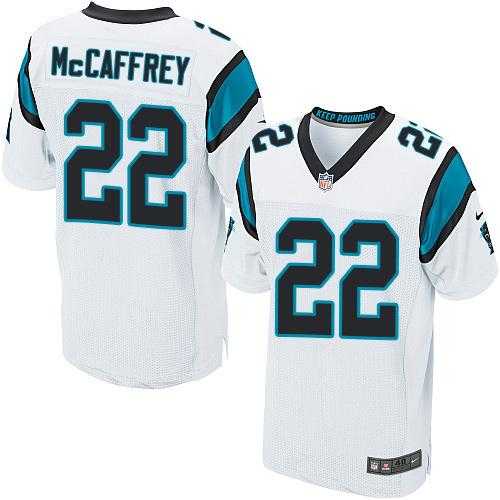 Nike Carolina Panthers #22 Christian McCaffrey White Men's Stitched NFL Elite Jersey