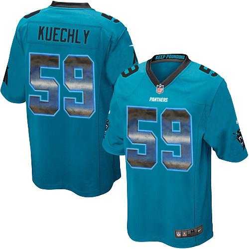 Nike Carolina Panthers #59 Luke Kuechly Blue Alternate Men's Stitched NFL Limited Strobe Jersey
