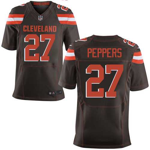 Nike Cleveland Browns #27 Jabrill Peppers Brown Team Color Men's Stitched NFL New Elite Jersey