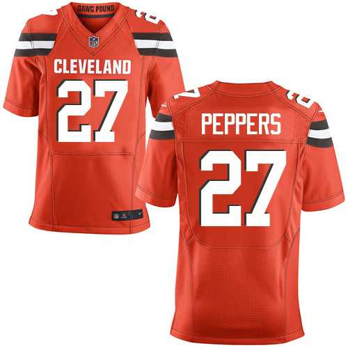 Nike Cleveland Browns #27 Jabrill Peppers Orange Alternate Men's Stitched NFL New Elite Jersey
