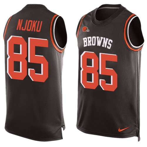 Nike Cleveland Browns #85 David Njoku Brown Team Color Men's Stitched NFL Limited Tank Top Jersey