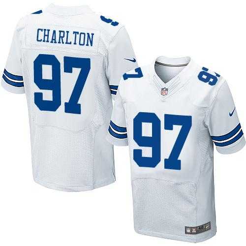 Nike Dallas Cowboys #97 Taco Charlton White Men's Stitched NFL Elite Jersey