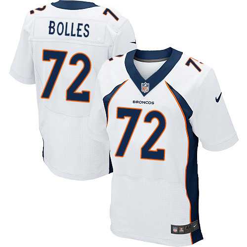 Nike Denver Broncos #72 Garett Bolles White Men's Stitched NFL New Elite Jersey