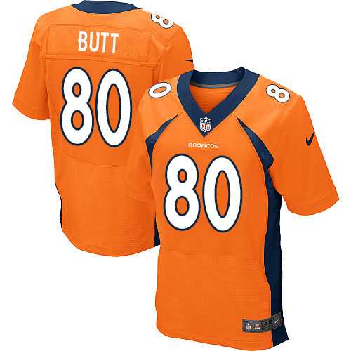 Nike Denver Broncos #80 Jake Butt Orange Team Color Men's Stitched NFL New Elite Jersey